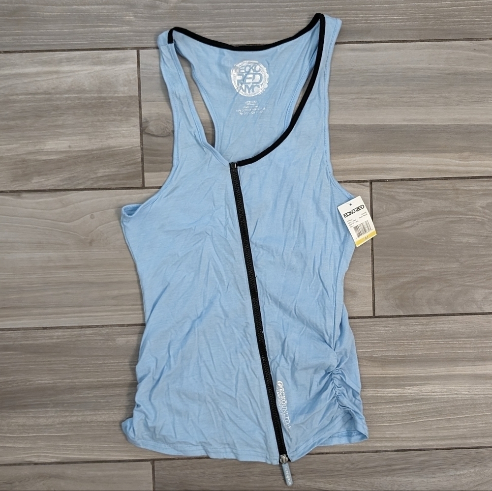 Ecko Red Asymmetrical Zippered Tank